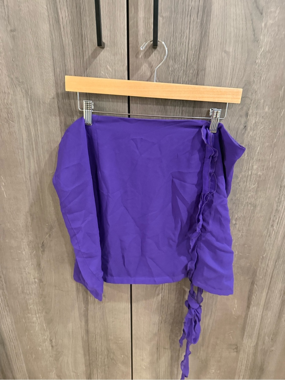 Peppermayo Violet Ruffle Tie-Front Sheer Blouse & skirt - Picture 5 of 12